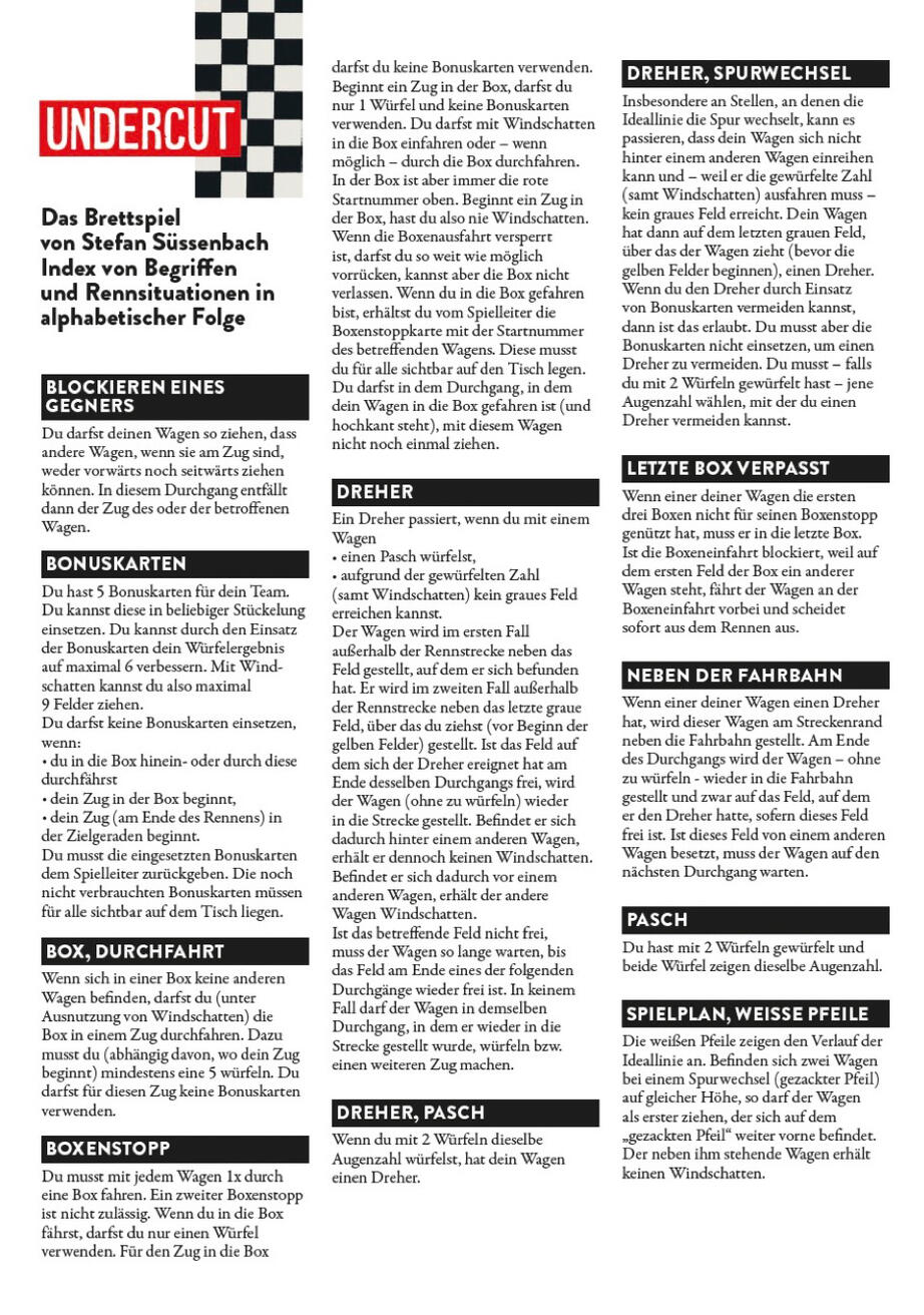 Spielregeln - Seite 1